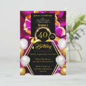 カスタム40th誕生日招待状 招待状 (スタンド正面)
