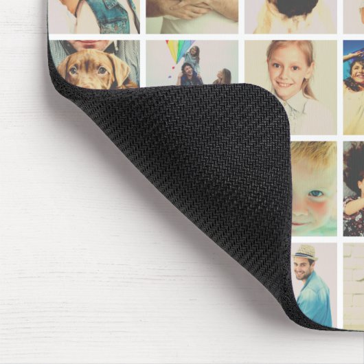 カスタム42枚モダン家族とペットの思い出 マウスパッド (コーナー)