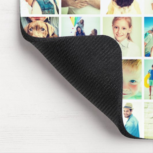 カスタム42枚モダン家族とペットの思い出 マウスパッド (コーナー)