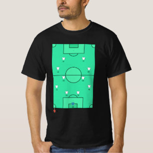 カスタム442サッカー フォーメーション チーム ロスター ボード Tシャツ