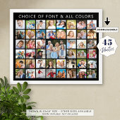 カスタム45フォトコラージュパーソナライズされた ポスター