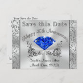 カスタム45周年記念招待状保存日 案内ポストカード (正面/裏面)