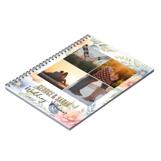 カスタム4 – フォトフローラウェディングプランナージャーナル ノートブック (左側)