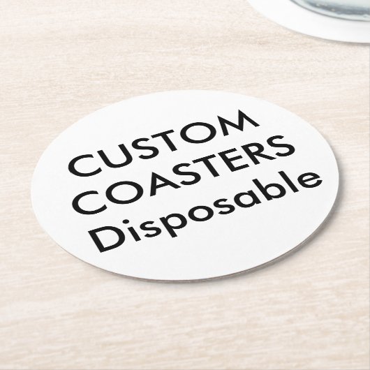 カスタム4"円形の使い捨て可能なパーティーのコースター ラウンドペーパーコースター (アングル)