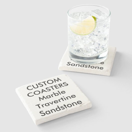 カスタム4"実質の石造りの大理石のコースター(支持されるコルク) ストーンコースター (横)
