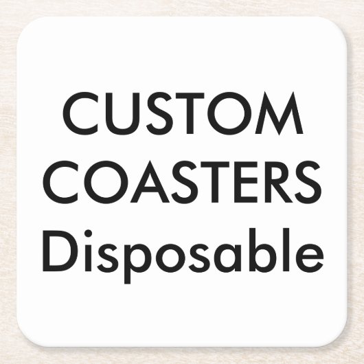 カスタム4"正方形の使い捨て可能なパーティーのコースター スクエアペーパーコースター (正面)