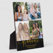 カスタム4 Photo Grid Collage金ゴールド卒業 フォトプラーク (側面)