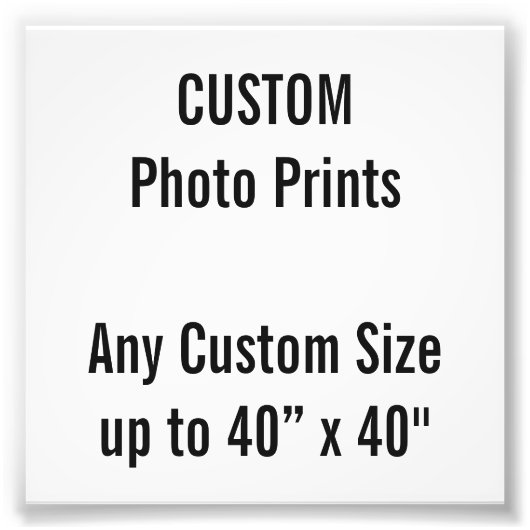 カスタム4" x 4"フォトプリント(または任意のカスタムサイズ) フォトプリント            (正面)