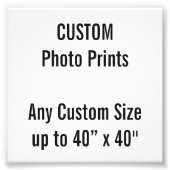 カスタム4" x 4"フォトプリント(または任意のカスタムサイズ) フォトプリント            (正面)