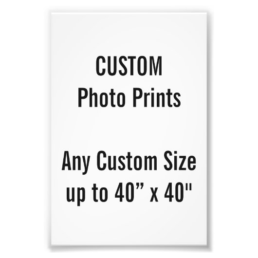 カスタム4" x 6"フォトプリント(または任意のカスタムサイズ) フォトプリント            (正面)