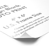 カスタム4" x 6"フォトプリント（米国フレームサイズ） フォトプリント            (角)