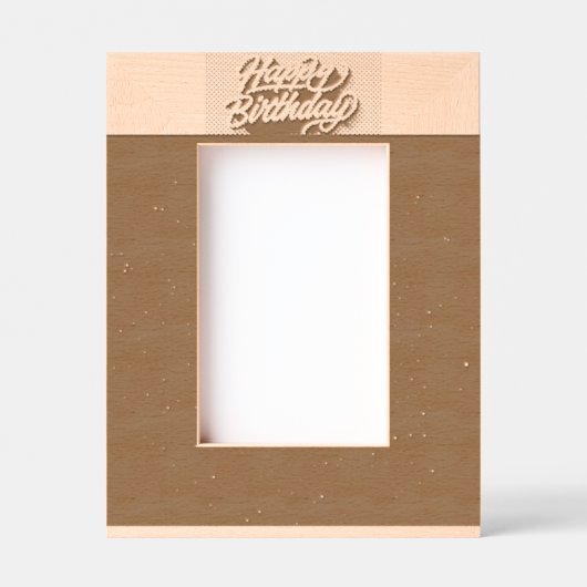 カスタム4" x 6"ポートレート、FrameStyle:ナチュラル レーザー彫刻フレーム (正面)