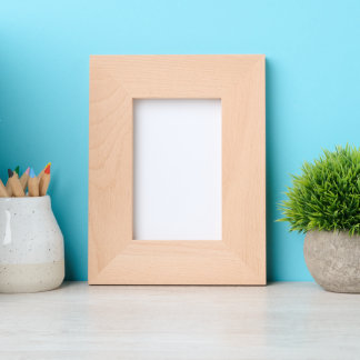 カスタム4" x 6"ポートレート、FrameStyle:ナチュラル レーザー彫刻フレーム