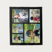 カスタム5の写真の記念品のコラージュの壁掛け タペストリー (正面)