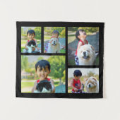 カスタム5の写真の記念品のコラージュの壁掛け タペストリー (正面(横))