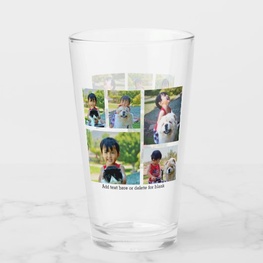 カスタム5の写真の記念品のコラージュ タンブラーグラス (裏面)