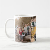 カスタム5パーソナライズされたフォトコラージュファミリー引用文 コーヒーマグカップ (左)