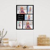 カスタム5フォトコラージュパーソナライズされたプリント ポスター (キッチン)