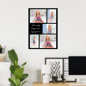 カスタム5フォトコラージュパーソナライズされたプリント ポスター (ホームオフィス)