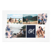 カスタム5フォトコラージュフローラフレームプリント フォトプリント            (正面)