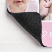 カスタム5フォト新生児ガールピンク マウスパッド (コーナー)