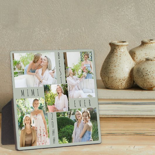 カスタム5写真コラージュ最高のミミエバーグリーンプラーク フォトプラーク
