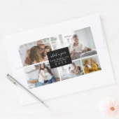 カスタム5写真タイポグラフィホリデイ 長方形シール (封筒)