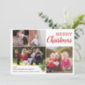カスタム5写真メリーモダンクリスマス離れの シーズンカード (スタンド正面)