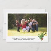 カスタム5写真メリーモダンクリスマス離れの シーズンカード (裏面)