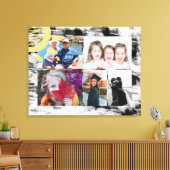 カスタム5枚の写真と白黒の抽象芸術 キャンバスプリント (インサイチュ (リビング))