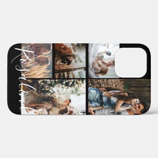 カスタム5枚の写真Instagramコラージュ署名 Case-Mate iPhoneケース (裏面 (横))