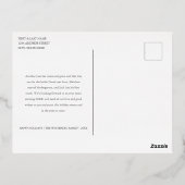 カスタム5枚タイポグラフィホイルホリディハガキ 箔シーズンポストカード (裏面)