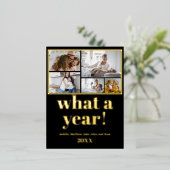 カスタム5枚タイポグラフィホイルホリディハガキ 箔シーズンポストカード (立ち正面)