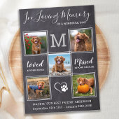 カスタム5枚写真ペット命のお祝い 招待状