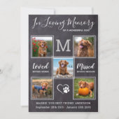 カスタム5枚写真ペット命のお祝い 招待状 (正面)