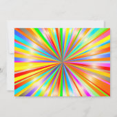 カスタム50アンドファブルレインボー誕生日招待状 招待状 (裏面)