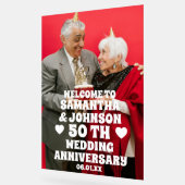 カスタム50周年記念結婚写真 アクリルサイン (傾斜)