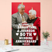 カスタム50周年記念結婚写真 アクリルサイン (ウェディング)