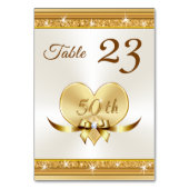 カスタム50周年記念金ゴールドテーブルNUMBERカード テーブルナンバー (正面)
