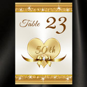 カスタム50周年記念金ゴールドテーブルNUMBERカード テーブルナンバー