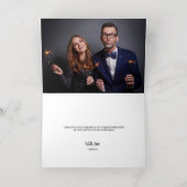 カスタム50歳の誕生日フォトスクリプ感謝していトユー 箔グリーティングカード (内側レイダウン)