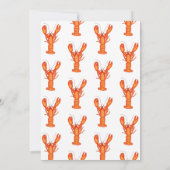 カスタム50歳の誕生日水彩ロブスターシーフード 招待状 (裏面)