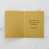 カスタム50thアールヌーボーキャット誕生日 サンキューカード (内部)