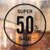 カスタム52インチラウンドすごいセールシンプルブラックストア ウィンドウサイン (シート2)