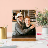 カスタム5" x 7"デスクトップ木製ブロックファミリポートレート アクリルサイン (ウェディング)