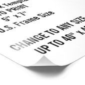 カスタム5" x 7"フォトプリント（米国フレームサイズ） フォトプリント            (角)