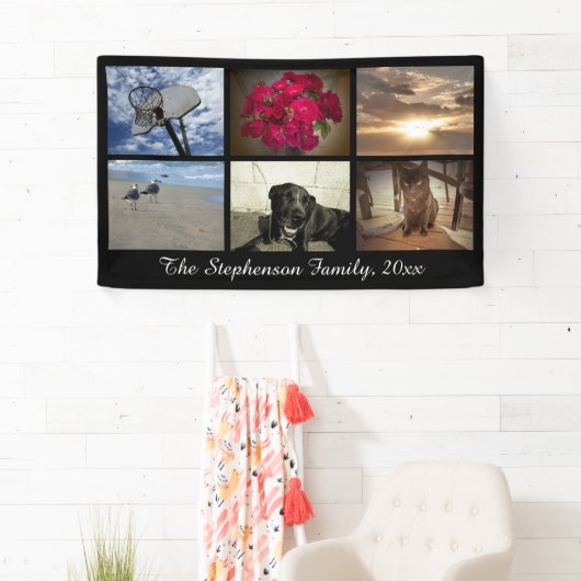 カスタム6の写真のコラージュの横の写真 横断幕 (インサイチュ)