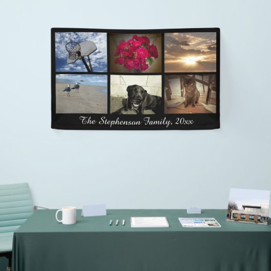 カスタム6の写真のコラージュの横の写真 横断幕 (トレードショー)