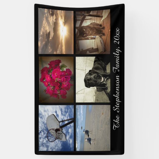 カスタム6の写真のコラージュの横の写真 横断幕 (縦)