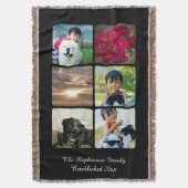 カスタム6の写真のコラージュの縦のモザイク写真 スローブランケット (正面縦)